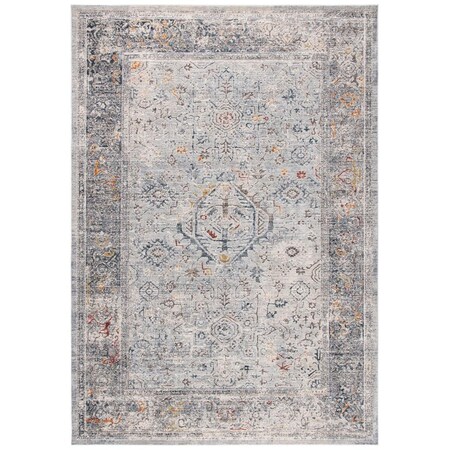 Safavieh 5 ft.1 in. x 7 ft.6 in. Rectanglar History 500 Rug Light Grey & Navy HIS584F-5